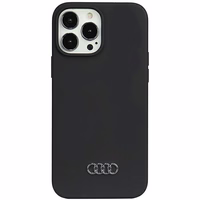 Audi silikoninis dėklas telefonui iPhone 13 Pro Max 6.7" juodas/juodas kietas dėklas AU-LSRIP13PM-Q3/D1-BK