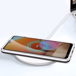 Skaidrus 3in1 dėklas Samsung Galaxy A72 4G rėmelio gelinis dangtelis juodas