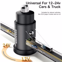 Automobilinis Įkroviklis Essager "Gyro Mini" Mėlynas 30W (2xQC3.0)