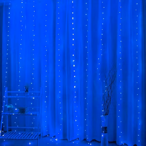 LED užuolaida (300 LED lempučių) 3Mx3M mėlyna