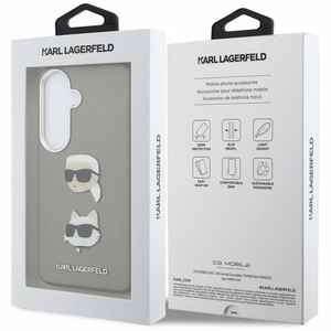 Karl Lagerfeld dėklas Saffiano Double Heads Metal Samsung Galaxy S26 sidabrinis