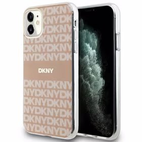 DKNY IML mono ir juostos magnetinis dėklas iPhone 11 / Xr - rožinis