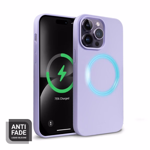 Crong Color Cover Magnetic dėklas, skirtas iPhone 14 Pro Max, suderinamas su MagSafe, violetinis