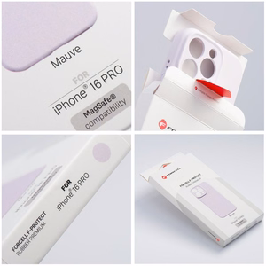 Dėklas iPhone 16 Forcell F-Protect Rubber Premium, suderinamas su MagSafe, rausvai violetinis