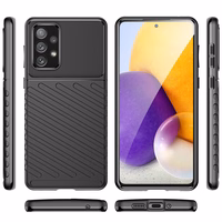 Thunder dėklas telefonui lankstus šarvuotas dėklas Samsung Galaxy A73 juoda