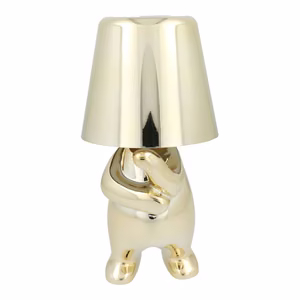 Stalo lempa prie lovos GOLD MAN Art Deco stovintis (versija 3) MLTL