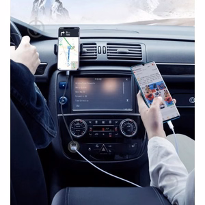 Automobilinis įkroviklis Essager Turbo Dual Mėlynas 18W (2xQC3.0)