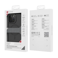 Dėklas telefonui Comma Joy Elegant Mag iPhone 15 pilkas