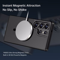 Rock Guard Touch Matte Series Magnetinis Dėklas telefonui Samsung Galaxy S25 pilkas