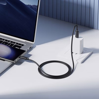 "Borofone" kabelis BX123 "Leya" - C tipo į C tipo - PD 60W 3A 1 metras, juodas