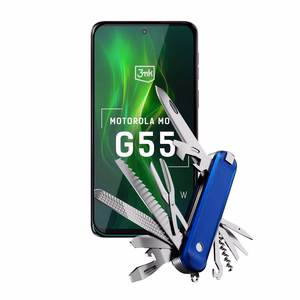 Grūdintas stiklas 3mk HardGlass Max Lite Black Motorola Moto G55 5G