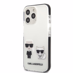 Karl Lagerfeld KLHCP13XTPEKCW Dėklas telefonui iPhone 13 Pro Max 6.7" - baltas (m) Karl&Choupette