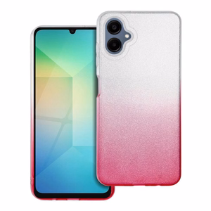 Švytintis dėklas telefonui SAMSUNG A06 4G - skaidrus rožinis