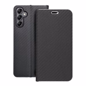 Flip чехол для Samsung A14 4G / A14 5G Luna Book Carbon черный