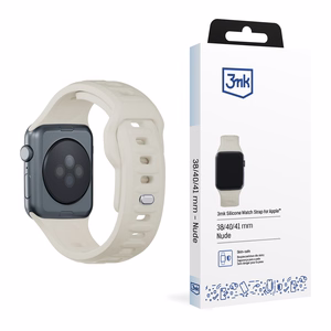 38/40/41/42 mm Nude (small) - 3mk Silicone Watch Strap for Apple
