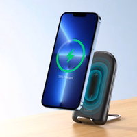 Bevielis įkroviklis Duzzona "W2" juodas 15W su stoveliu