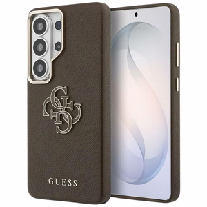 Guess case Grained Big 4G Metal Logo for Samsung Galaxy S26 Ultra brown