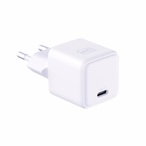 3mk Hyper Charger PD GaN 25W sieninis įkroviklis su USB-C laidu – baltas