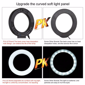 Žiedinė LED lempa Puluz su reguliuojamu pagrindu PU391