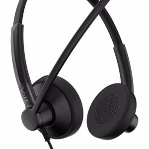 EPOS IMPACT 100 MS Stereo USB-C+A – laidinės stereofoninės biuro ausinės su mikrofonu, USB-C ir USB-A, juodos (1001421)