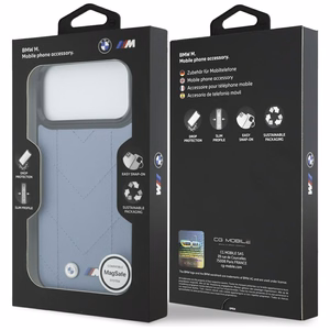 BMW M Dygsniuotas logotipas Magnetinis dėklas telefonui iPhone 17 Pro Max - mėlynas