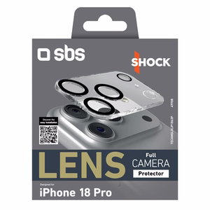 SBS Full kameros objektyvų grūdinto stiklo apsauga, skirta iPhone 18 Pro