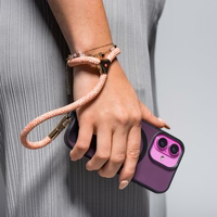 FORCELL F-DESIGN L8X36 riešo telefono virvelė su reguliuojamu ilgiu (maks. 18cm kilpoje) rožinė balta