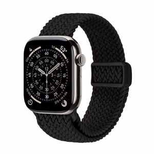 Crong Wave Band pintas Apple Watch dirželis, 44/45/46/49 mm, juodas