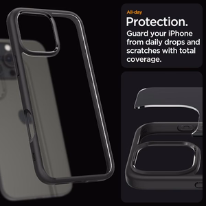 Spigen Ultra Hybrid iPhone 16 Pro dėklas - matinė juoda