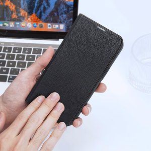 Dux Ducis Skin X2 dėklas telefonui iPhone 14 Plus su magnetine uždanga juodas