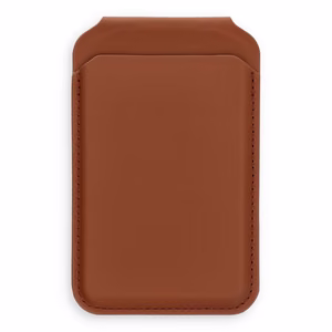 Odinis piniginė su stovu, suderinama su MagSafe Satechi Vegan Leather Wallet Stand ruda