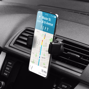 Automobilinis universalus telefono laikiklis Forcell (H-CF509) tvirtinamas ant ventiliacijos grotelių, juodas