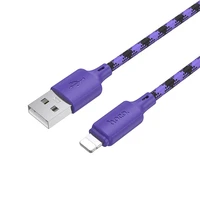 Kabelis USB A į Lightning Hoco 2,4A 1 m X116 gradientinė violetinė