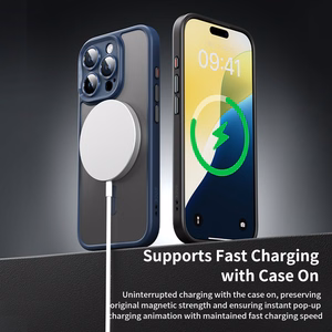 Rock Guard Touch Matte Series Magnetinis dėklas telefonui Iphone 16 Pro Max mėlynas