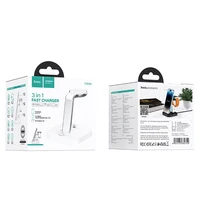 Įkroviklis belaidis Hoco CW43 Graceful 3-in-1 baltas