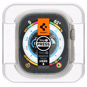 Spigen Glas.tR EZ Fit temperuotas stiklas Apple Watch Ultra / Ultra 2 (49 mm) - 2 vnt