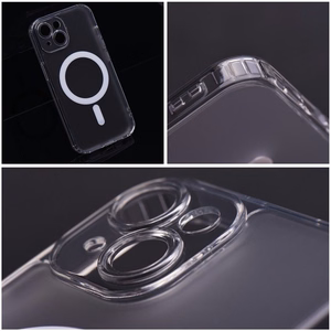 FROST MAG COVER dėklas telefonui su kameros apsauga, suderinamas su MagSafe, skirtas IPHONE 11 Pro, šerkšninė skaidri