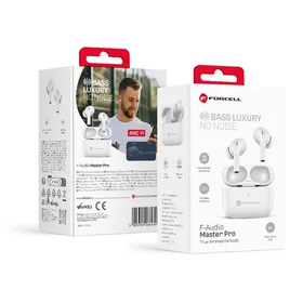 FORCELL F-AUDIO Master Pro belaidės ausinės bluetooth TWS baltos