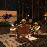 "Yaber T2 Plus" LCD FullHD 1080p multimedijos projektorius su JBL garsiakalbiais - smėlio spalvos