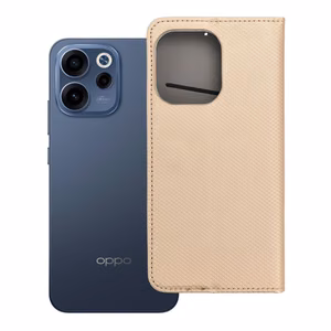 Atverčiamas Smart Case Book dėklas, skirtas Oppo Reno 15, auksinis