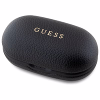 Guess Bluetooth ausinės GUTWSPGTSPSK TWS + įkrovimo stotelė juodos/juodos grūdėtas klasikinis logotipas