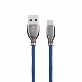 "Forever Tornado" kabelis USB - USB-C 1,0 m 3A tamsiai mėlynas