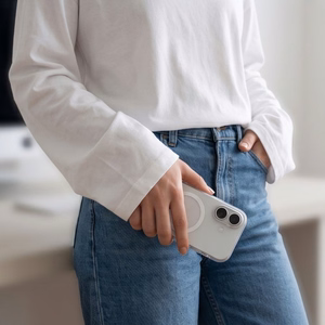 Tech-Protect MagZero MagSafe dėklas, skirtas iPhone 17, matinis baltas