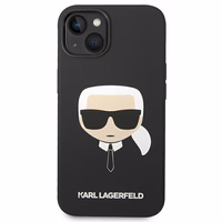 Karl Lagerfeld KLHCP14MSLKHBK iPhone 14 Plus 6.7 "kietasis dėklas juodas / juodas silikoninis Karl`s Head