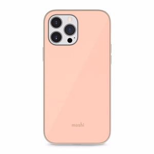 Moshi iGlaze aukščiausios klasės hibridinis dėklas, skirtas iPhone 13 Pro Max, su SnapTo sistema, „Dahlia Pink“ spalvos