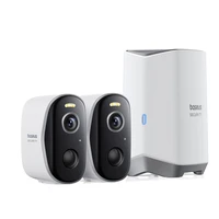 Baseus Security N1 Plus Dual 2K Outdoor Surveillance Kit (2 Cameras) – White