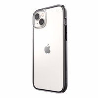 Speck Presidio Perfect-Clear with Impact Geometry - iPhone 15 Plus / 14 Plus dėklas with MICROBAN Coating (Clear / juodas)