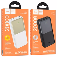 Išorinė baterija Power Bank Hoco J136A 22.5W+PD20W 20000mAh juoda