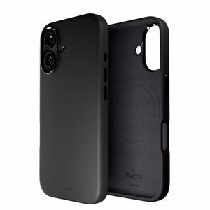 Puro Icon Mag Pro Magnetinis Silikoninis dėklas telefonui iPhone 16 - Juoda