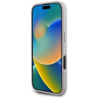 Guess Grained Roses Big 4G Logo dėklas telefonui iPhone 16 - violetinis